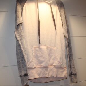 Women's Gray and Pink Hoodie Sweater